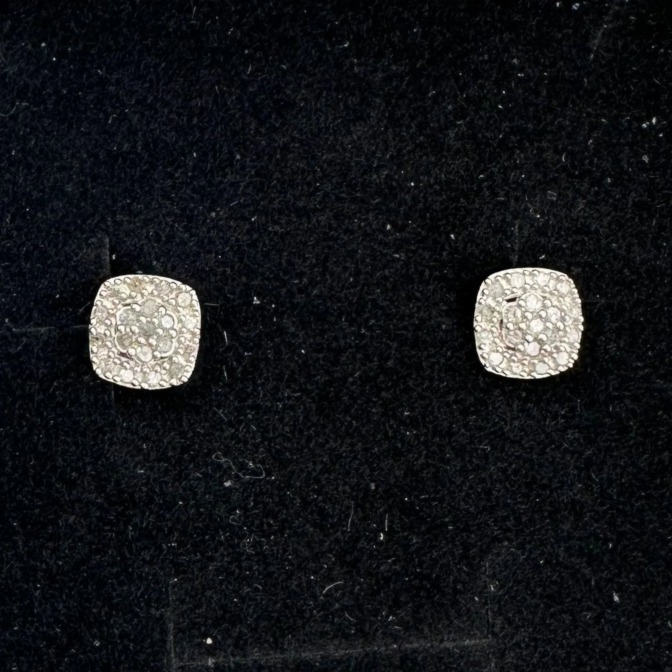 Beautiful Natural 1/4 ct Cushion Cut Diamond Stud Earrings - A+ Stuff