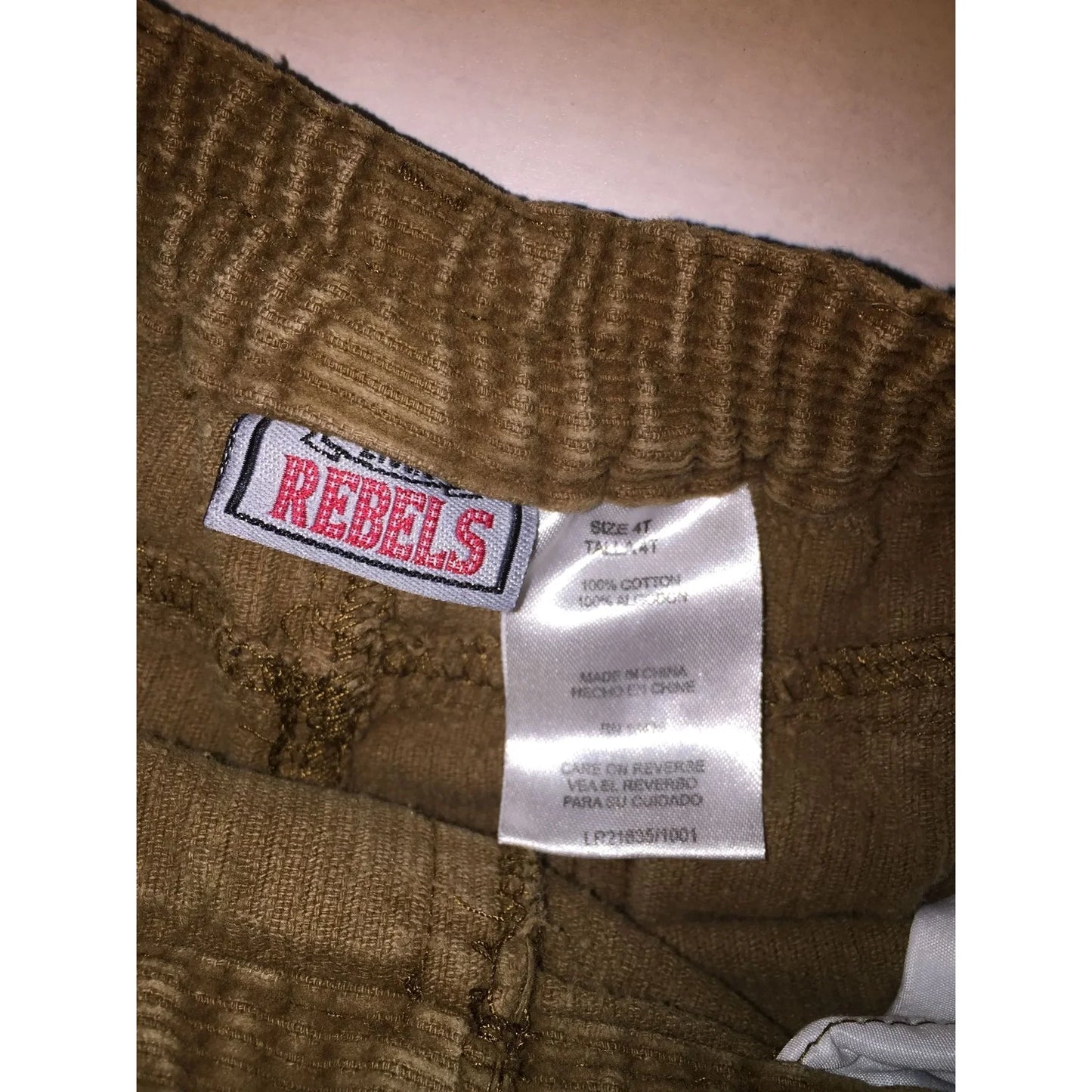 Boys Cotton Brown Pants With Pockets Size 4T - A+ Stuff