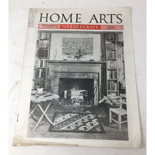 Vintage Collectible Needlecraft Home Arts Magazine Sept. 1940