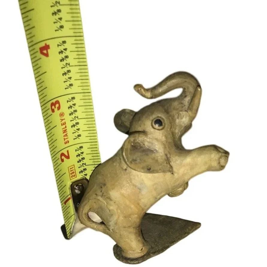 Vintage Philippines Crushed Oyster Shell Elephant Figurines- Baby & Mother Elephant - A+ Stuff