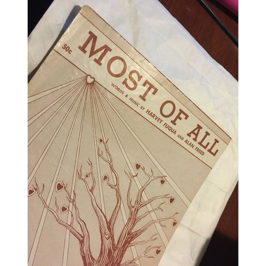 Most Of All by Harvey Fuqua & Alan Freed Vintage Sheet Music - A+ Stuff
