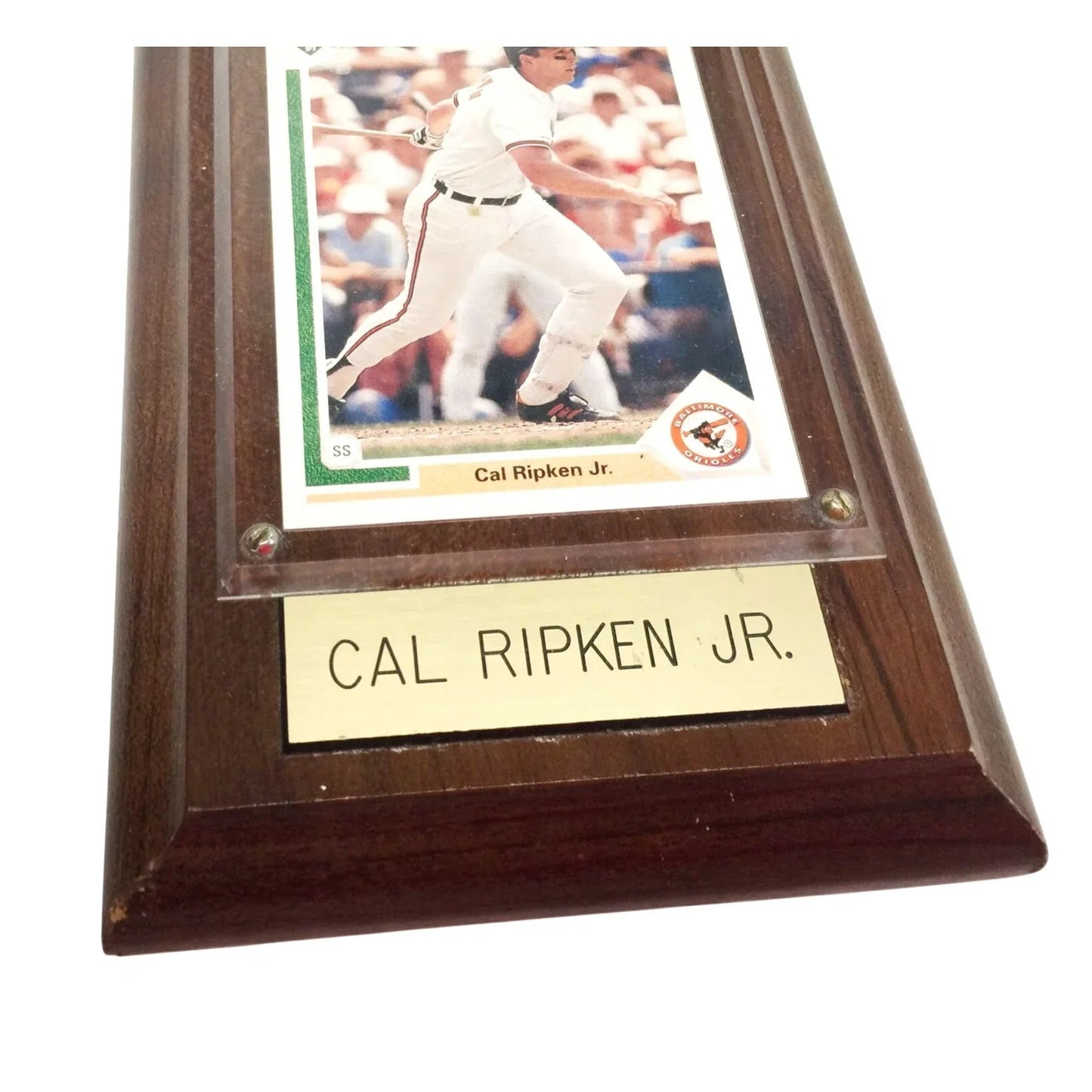 CAL RIPKEN JR 1991 Upper Deck Orioles Card Mounted in Wood Plaque with Nameplate - MLB - Sports Collectibles - A+ Stuff