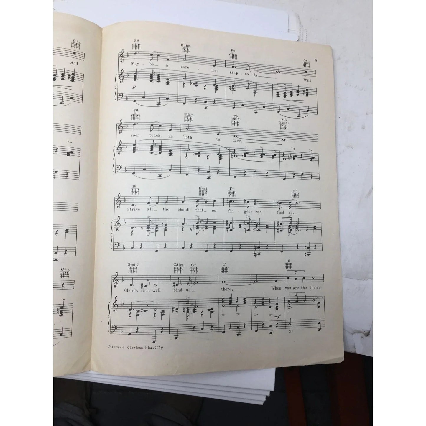 "Careless Rhapsody" by Lorenz Hart and Richard Rodgers - A+ Stuff - SHEET MUSIC - A+ Stuff