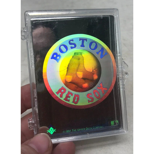 1991 Upper Deck MLB Baseball Boston Red Sox Team Logo Hologram Sticker Trading Card A+ Stuff A+ Stuff