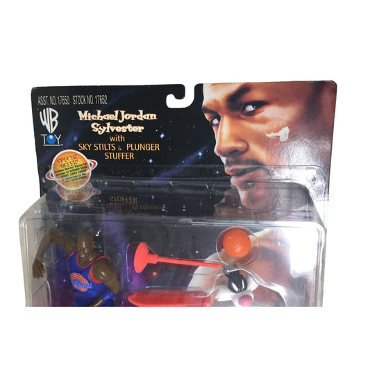 Vintage 1996 Space Jam Warner Bros Michael Jordan/Sylvester Action Figures warner bos A+ Stuff