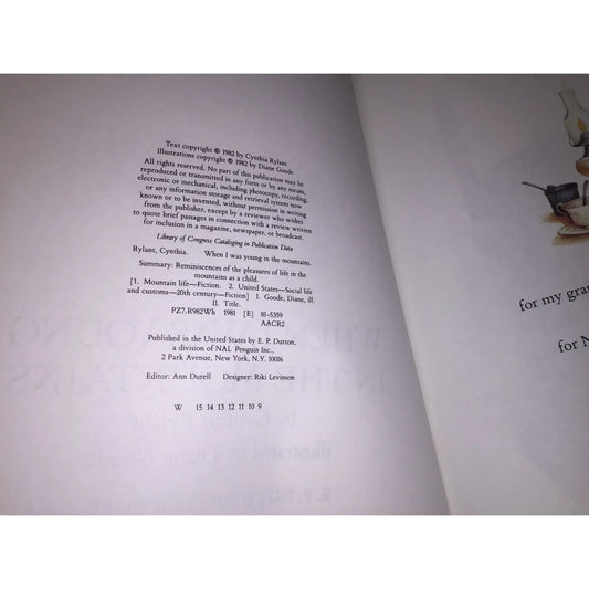 When I Was Young In The Mountains by Cynthia Rylant & Diane Goode Book - A+ Stuff