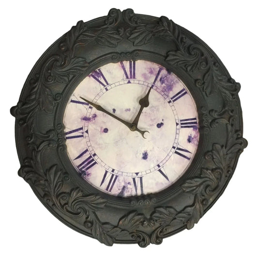 Round Wall Clock with Curved Edge Designs- Battery Operated A+ Stuff A+ Stuff