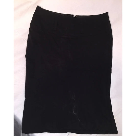 Womens Black Stoosh Skirt Size 9 - About 24" Long - A+ Stuff