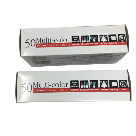 Two Packs of Brand New, Factory Sealed Multi-Color Indoor Miniature Christmas Light Sets - A+ Stuff