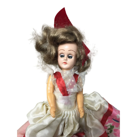 Vintage Collectible Doll Wearing Floral Printed Dress- Dirty Blonde Hair A+ Stuff A+ Stuff