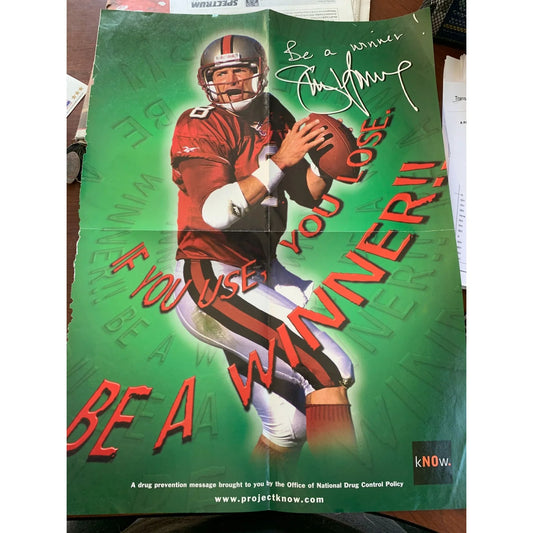 Vintage Poster with Lisa Leslie & Steve Young "If You Use, You Lose. Be A Winner" - A+ Stuff