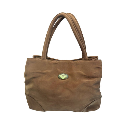 Bottega Veneta Brown Nylon Mini Bag with Mirror