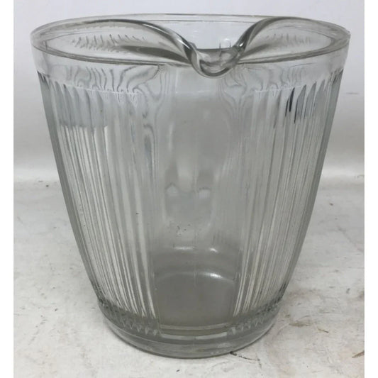 Vintage Antique Ekco Chicago Clear Glass Ribbed Juice Cocktail Pitcher A+ Stuff A+ Stuff