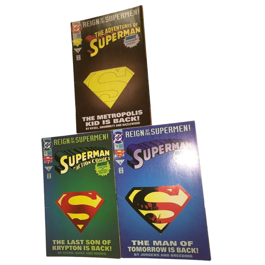 Vintage 1993 Reign of the Supermen - set of 4 comics - A+ Stuff