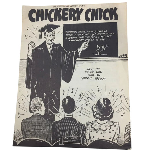 ''Chickery Chick'' Professional Artist Copy Vintage Sheet Music - A+ Stuff - SHEET MUSIC - A+ Stuff