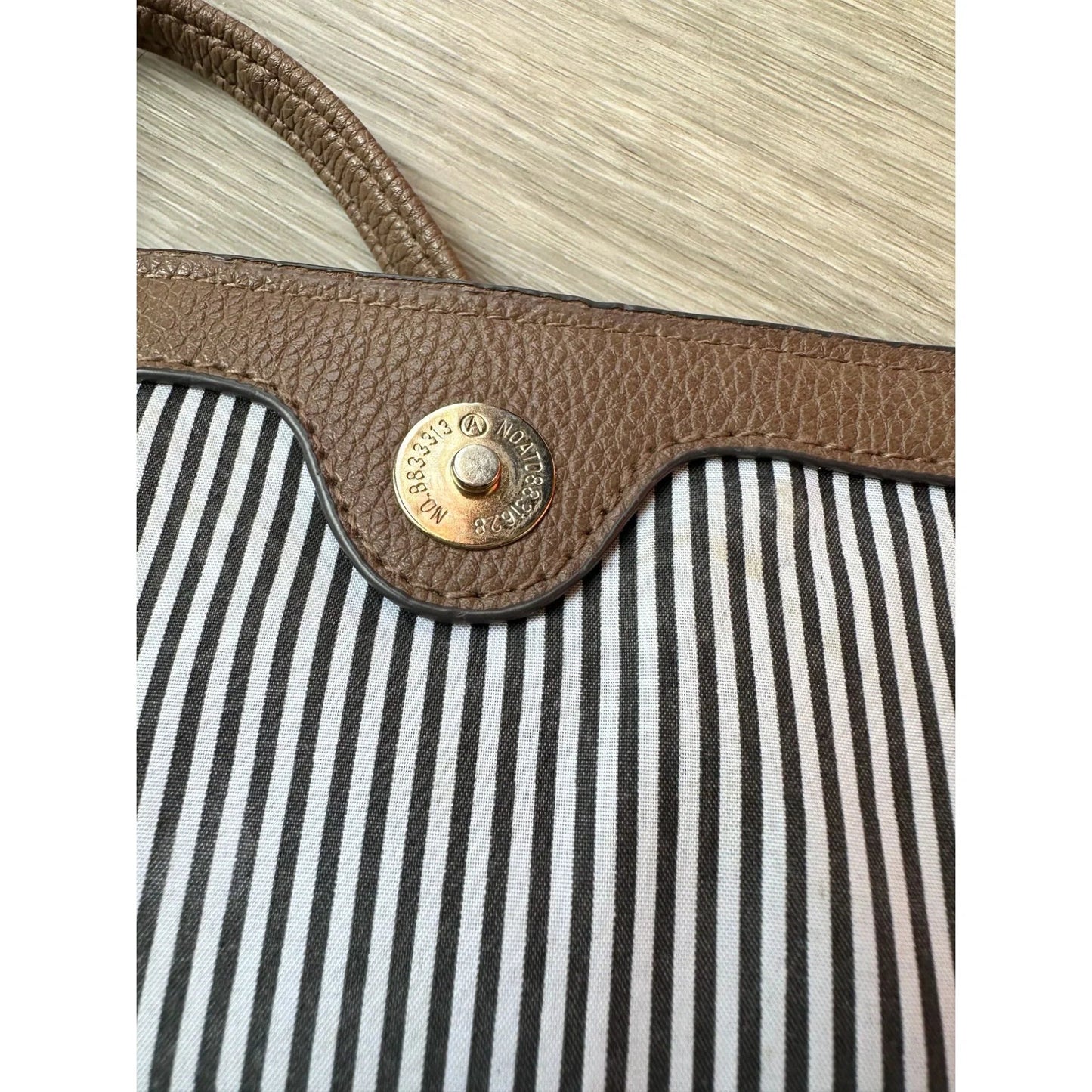 Christian Soriano for Payless Taupe Crossbody Bag with Zippered long Front Flap - A+ Stuff
