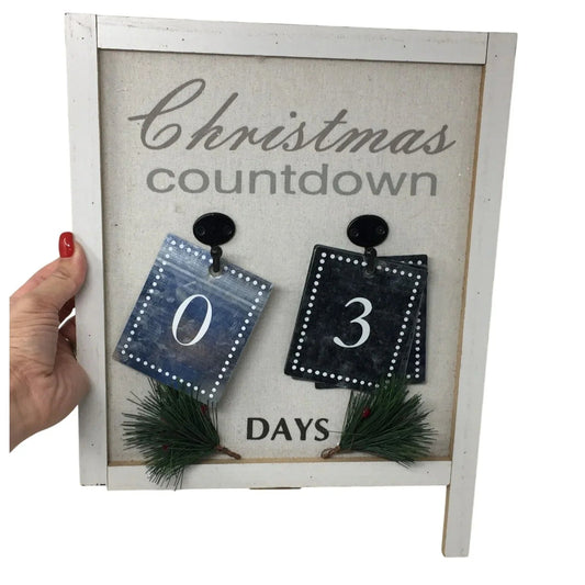 Christmas Countdown Days Advent Calendar Wall Hanging/Sign - A+ Stuff - Seasonal & Holiday Decorations - A+ Stuff