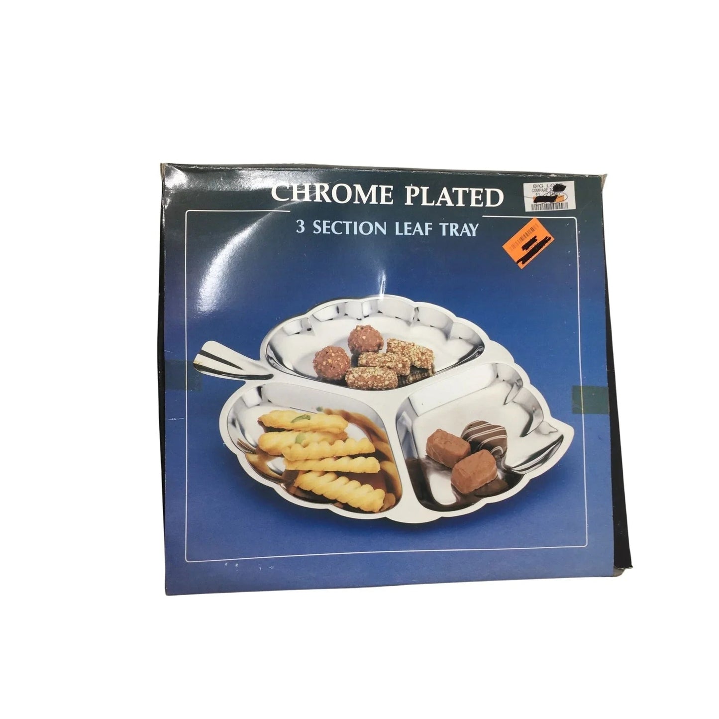 CHROME PLATED 3 SECTION LEAF PLATE - NEW - A+ Stuff - Plates - A+ Stuff