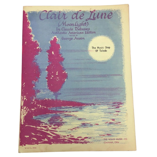 ''Clair De Lune (Moonlight)'' by Claude Debussy Sheet Music Book - A+ Stuff - SHEET MUSIC - A+ Stuff
