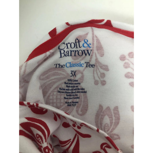Croft & Barrow The Classic Tee Womens Size 3X (Red and white) - croft & barrow - Shirts & Tops - A+ Stuff