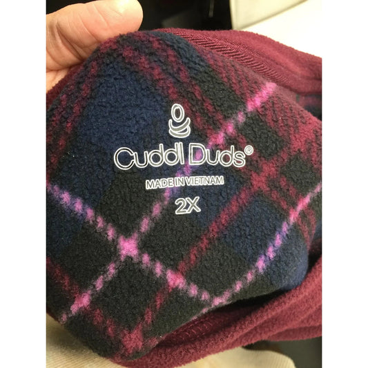 Cuddl Duds Womens Soft Long Sleeve Maroon Colored Shirt Size 2X - cuddl duds - Shirts & Tops - A+ Stuff