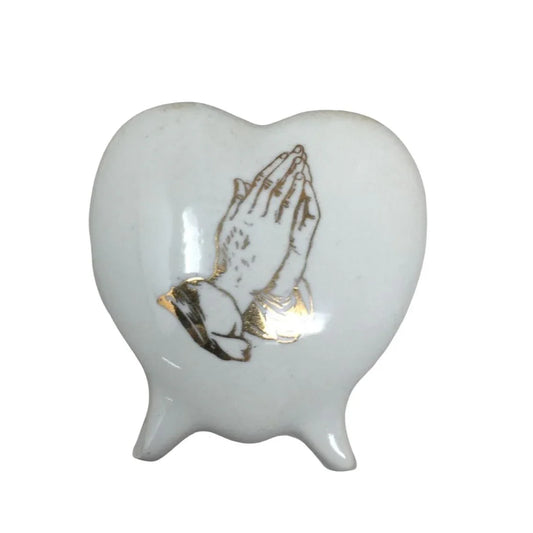 Beautiful Religious Home Decorative Trinket Dish/ Small Vase with Hands Praying/Rose A+ Stuff A+ Stuff