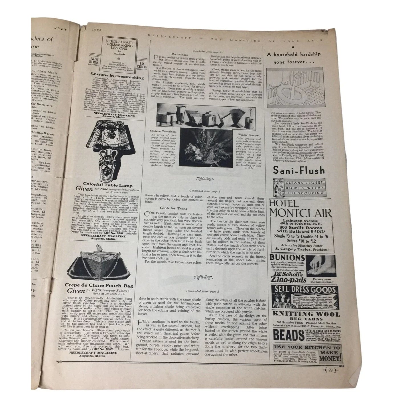 Needlecraft the Magazine of Home Arts Vintage Magazine July 1930 needlecraft A+ Stuff