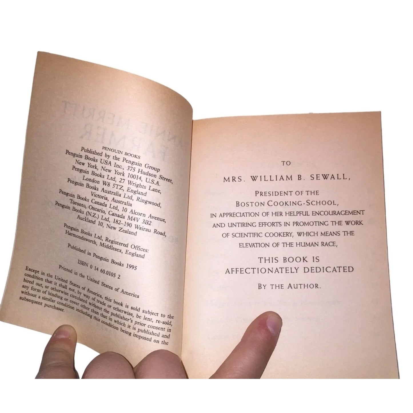 Fannie Merritt Farmer The Original 1896 Boston Cooking School Cook Book - A+ Stuff