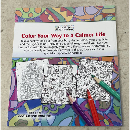 Creative Expression Vol. 1 Christmas Special Splash of Color Coloring Book - A+ Stuff