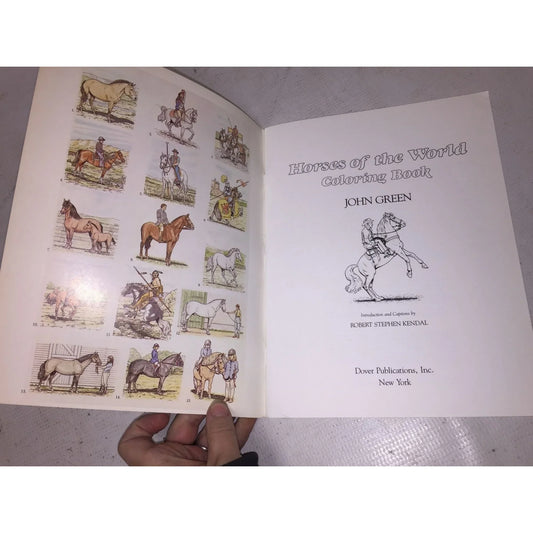 Horses of the World Coloring Book by John Green Dover Coloring Book - A+ Stuff