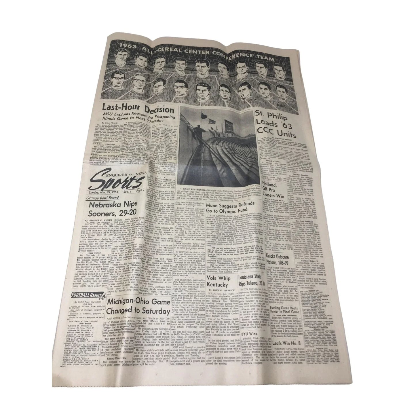 JFK Assassination Related Newspapers - Detroit Free Press & Battle Creek MI Enquirer & News Detroit Free Press & Battle Creek MI A+ Stuff