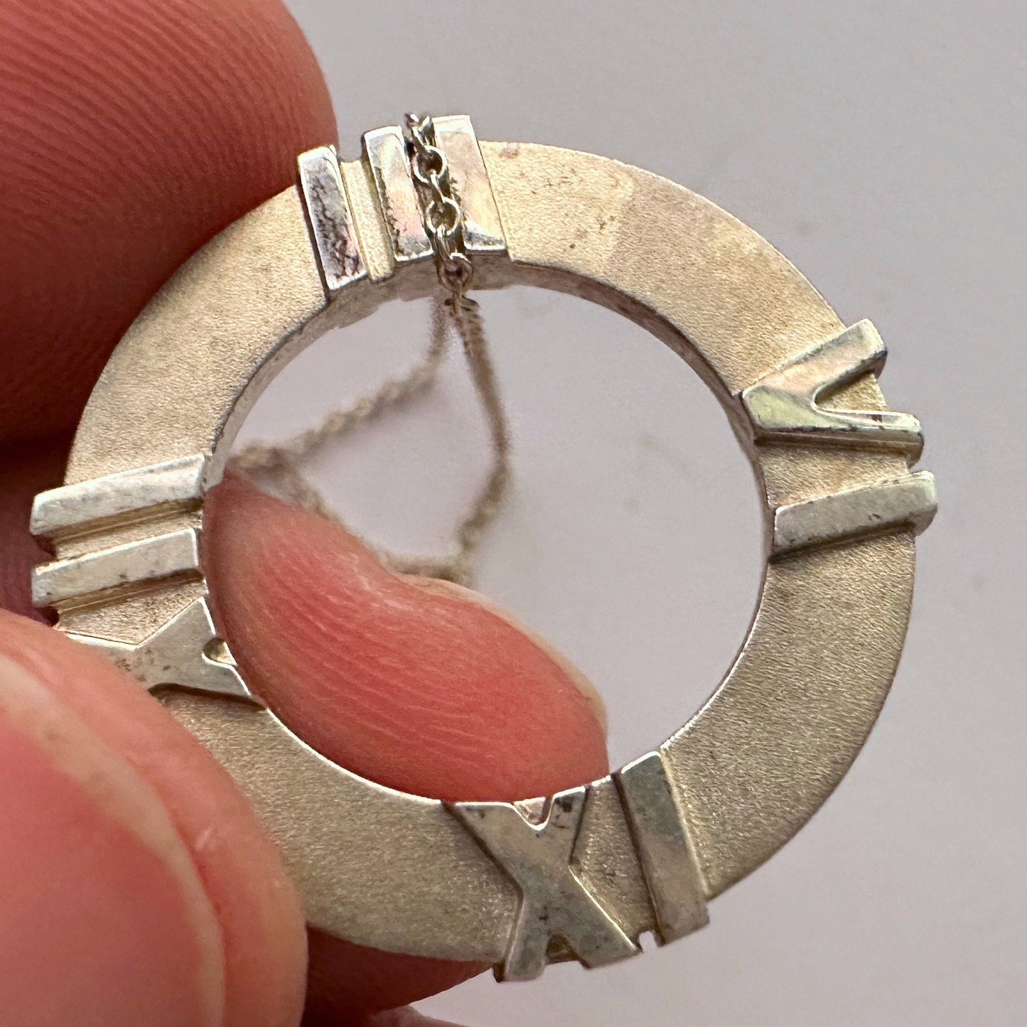 Tiffany and Co Atlas Circle Pendant Necklace Tiffany & Co. A+ Stuff