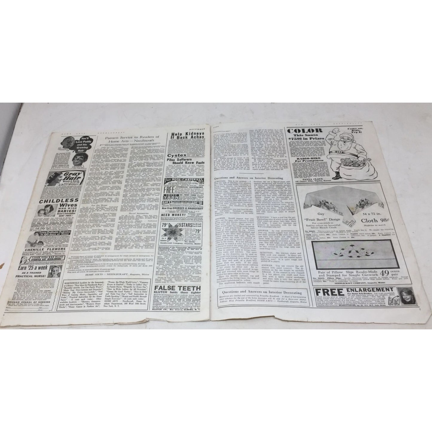 Vintage Collectible Needlecraft Home Arts Magazine Dec. 1940