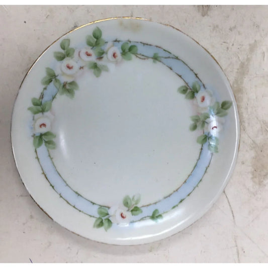 Vintage Bavaria Decorative Gold Rimmed Plate with Flowers Bavaria A+ Stuff
