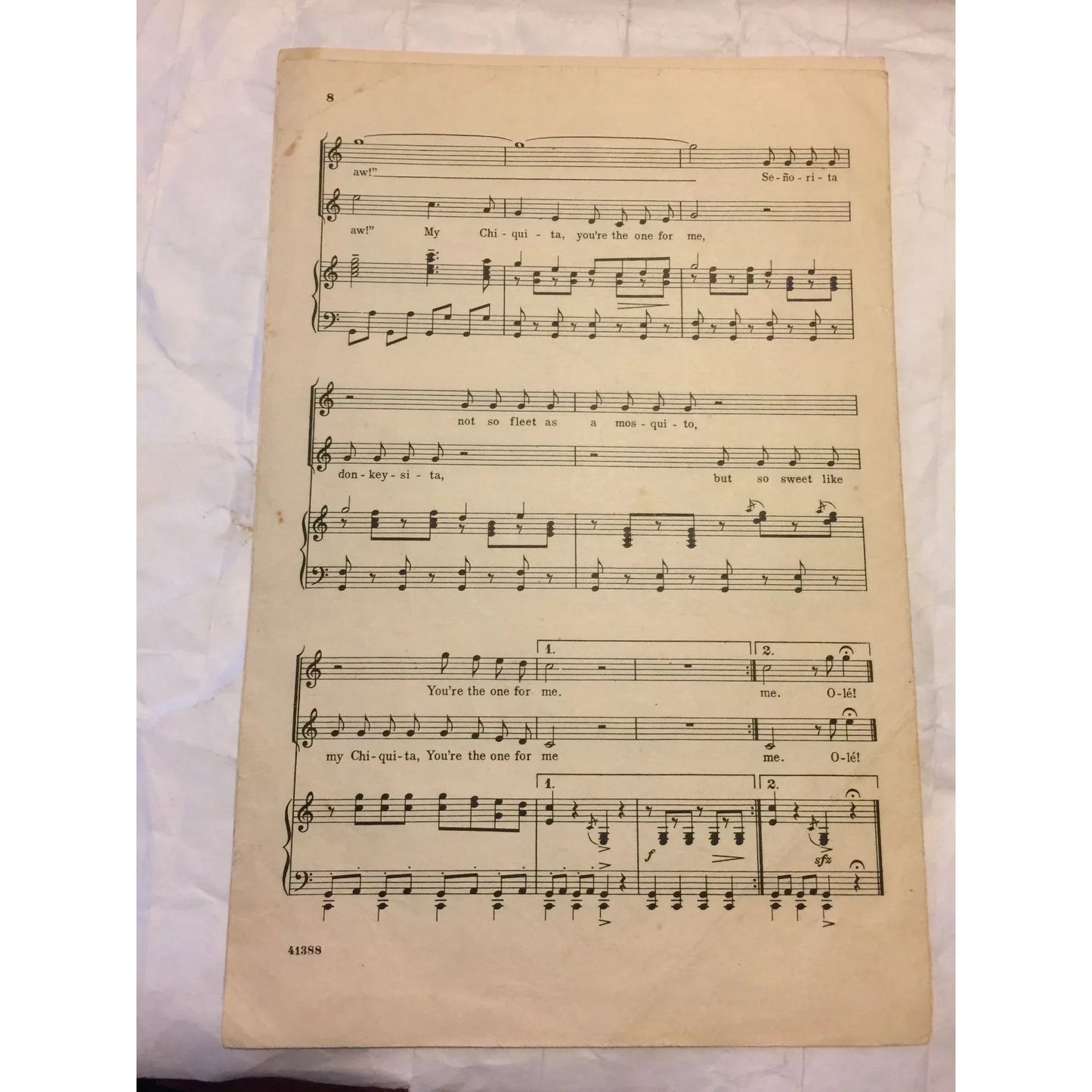 G. Schirmer's Secular Choral Music Vintage Sheet Music - A+ Stuff