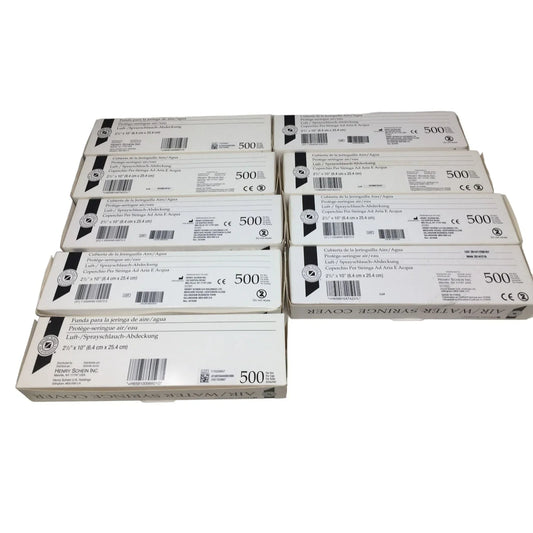 Henry Schein Air/ Water Syringe Covers 500 in Each Box (All new- 9 Boxes but 1 Box is Open) henry schein A+ Stuff