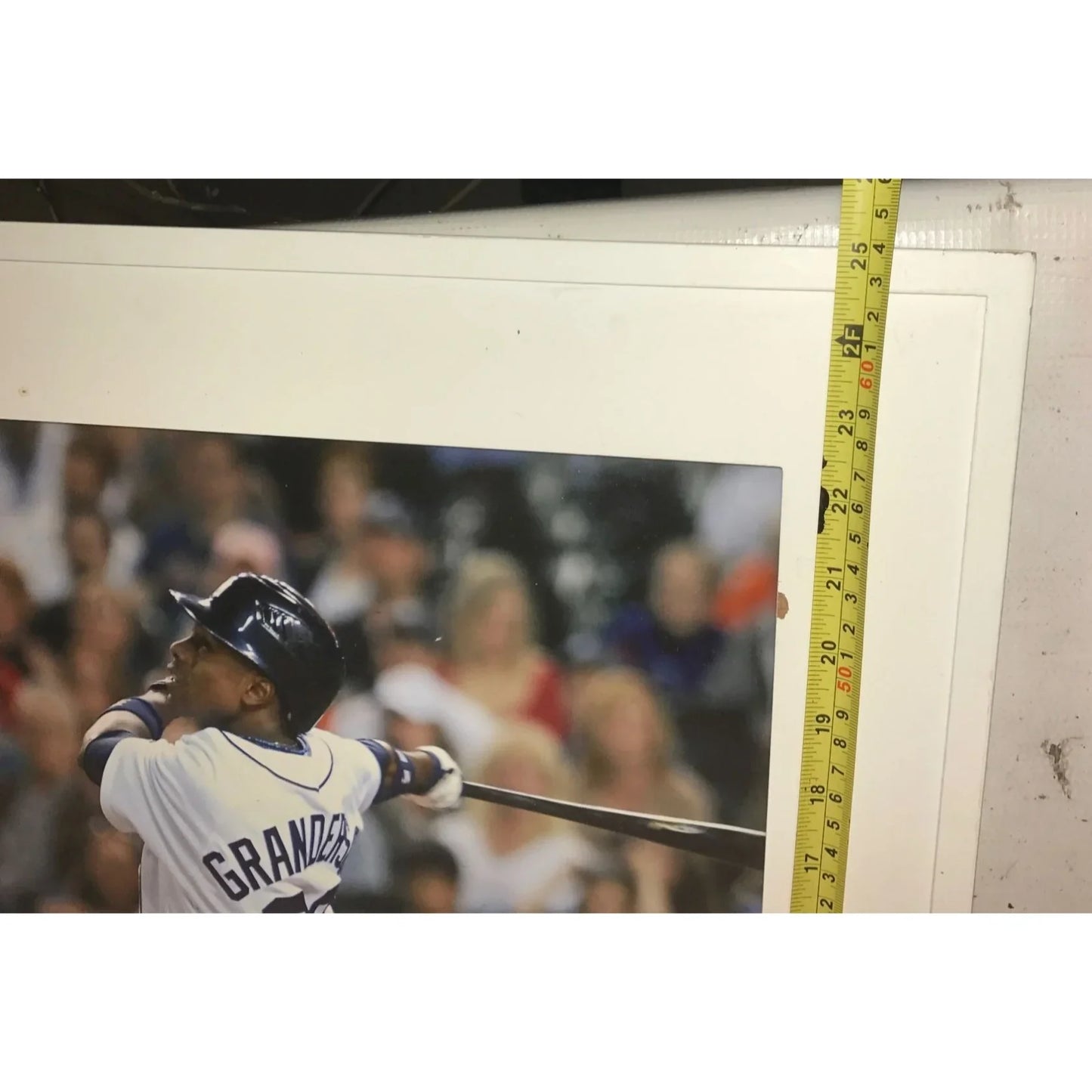 Curtis Granderson - Detroit Tigers - Autographed 16 x 20 photo in white wooden frame - A+ Stuff