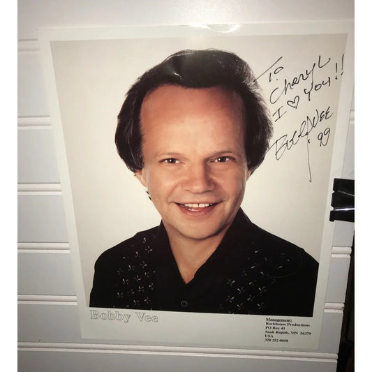 Vintage Bobby Vee Signed photo - To Cheryl I Heart You! - singer autograph - A+ Stuff
