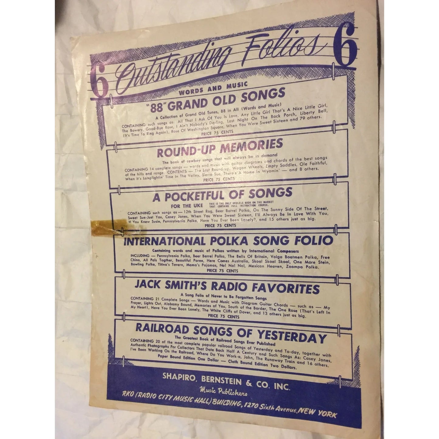 Side by Side Words & Music By Harry Woods Vintage 1953 Sheet Music - A+ Stuff