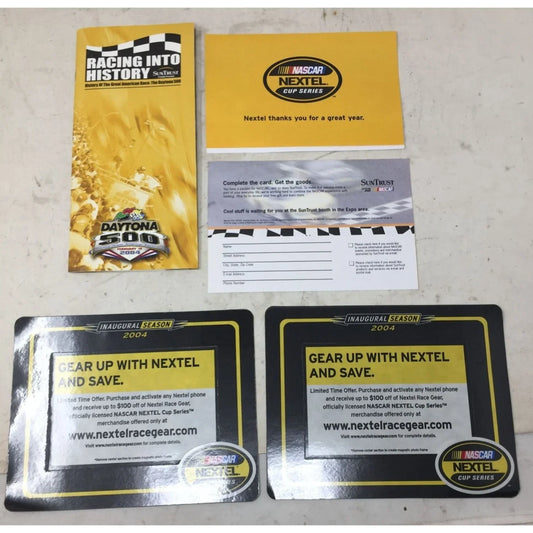 Nascar Collectibles- 2004 Nextel Cup Series Magnets/Stickers, Daytona 500/Ford Racewatch Brochures - A+ Stuff