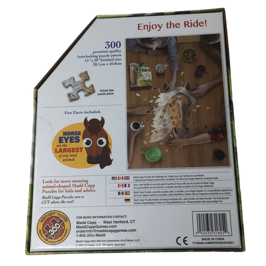 I Am Horse Head Shaped 300 Piece Jigsaw Puzzle 15" x 20" - For Ages 10+ - A+ Stuff