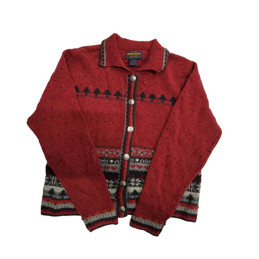 WOOLRICH Womens Button Up Collared Sweater Size Small - A+ Stuff