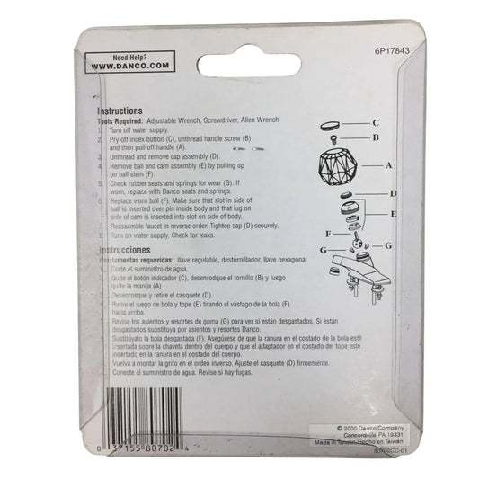 DANCO Repair Kit for all Peerless & Delta Crystal Single Handle Faucets - DANCO - Tools - A+ Stuff