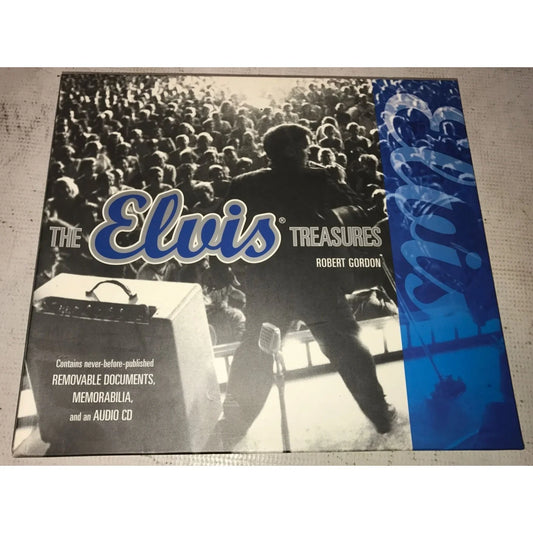 Vintage The Elvis Treasures by Robert Gordon Hard back book and Audio CD - A+ Stuff