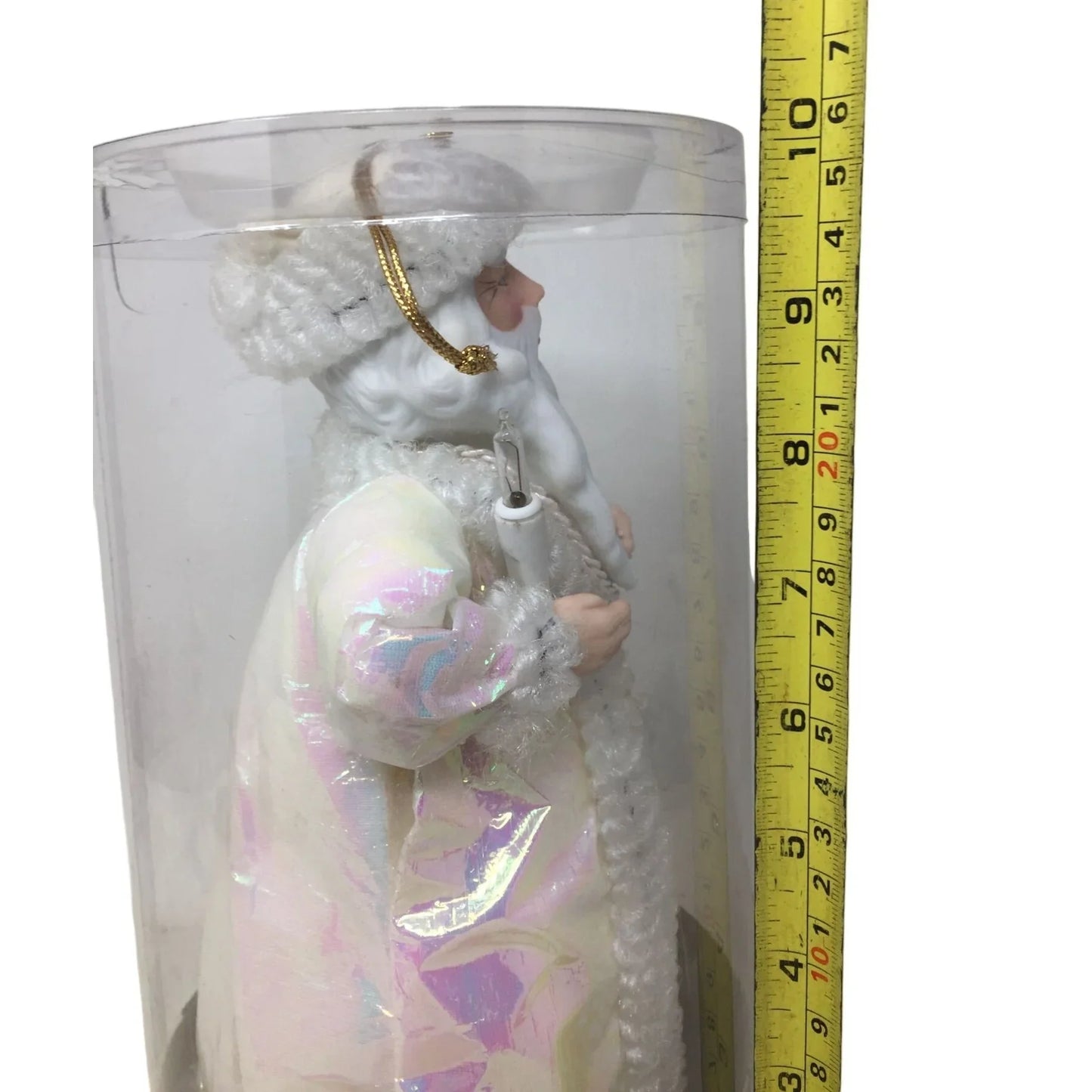Illuminated White / Silver Santa Claus Christmas Tree Topper New in Box - A+ Stuff