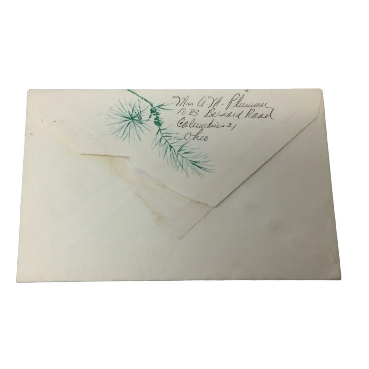 Vintage 1958 Handwritten Cursive Letter with Envelope - Columbus Ohio - A+ Stuff