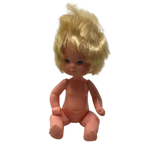 Vintage 1976 Mattel Small Baby Doll- Blonde Hair/Blue Eyes (No clothes) mattel A+ Stuff