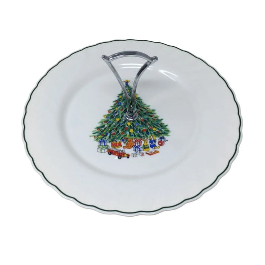 Salem China NOEL Serving Tray with Metal Handle The Salem China Company A+ Stuff