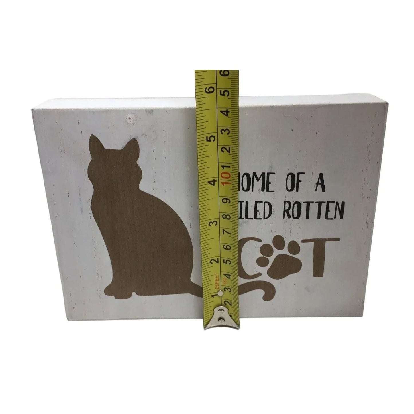 Home of a Spoiled Rotten Cat - Wooden Wall Hanging Decor - Cat Lover Gift Youngs Inc A+ Stuff