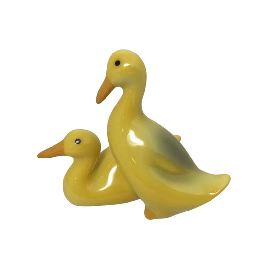 Vintage Collectible Yellow Ducks (Mother Duck & Duckling) Figurine A+ Stuff A+ Stuff